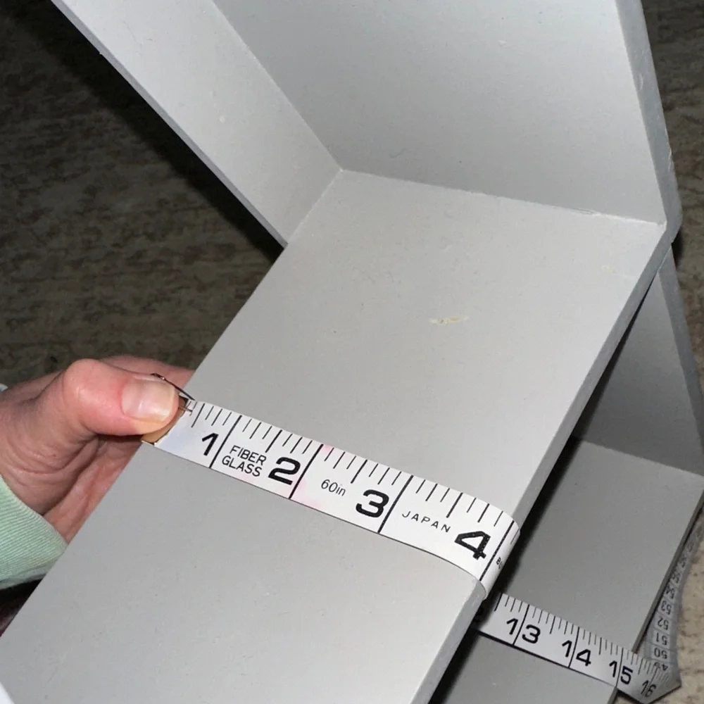 Belk Gray Triangular Display Shelf with Hooks